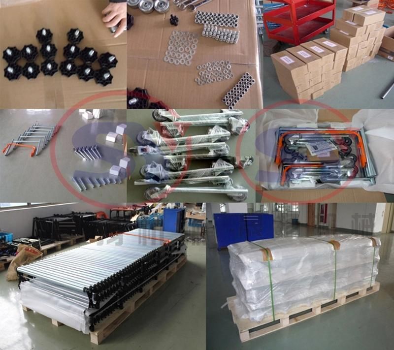 Mobile Telescopic Aluminium Idler Roller Conveyor for Food Containers Carton Boxes