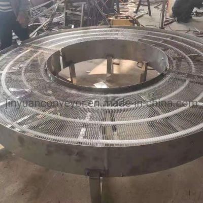 Chain Plate Conveyor with 90 Degree Turning Used in Small Workshop