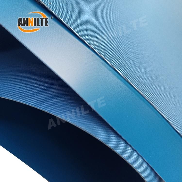 Annilte Factory Light Oils Resistance Blue Polyurethane/PU Food Grade Conveyor Belt