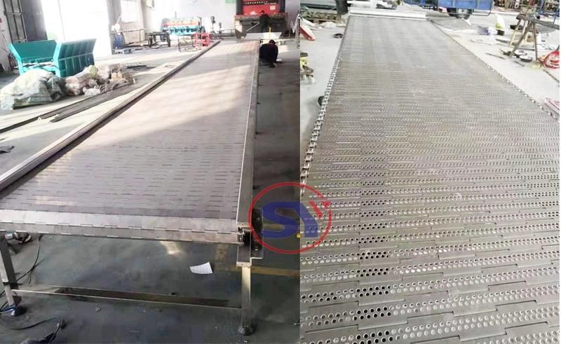 Long Distance Incline Metal Slat Conveyor Modular for Transfer Plastic Bottle