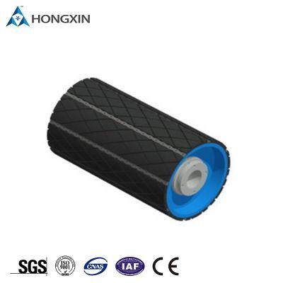 High Wear Resistant 18 mm Thickness Conveyor System Pulley Lagging Replaceable Strip Lagging Pulley Rubber Coating for Coal