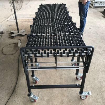 Extendable Flexible Steel Roller Conveyor Used to Transfer Pallet