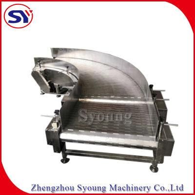 Automatic Transmission Curved Flight Plate Belt Conveyor for Dairy&Tobacco