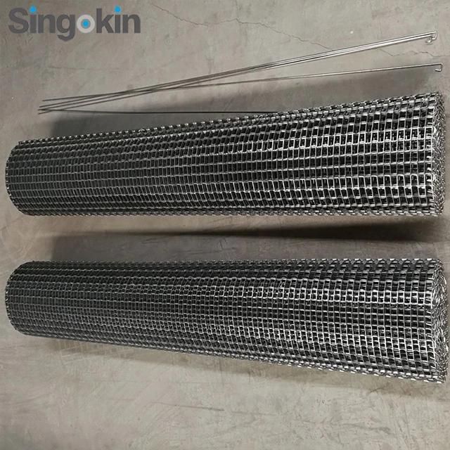 304 316stainless Steel Honeycomb Flat Flex Metal Belting Wire Mesh Conveyor Belt