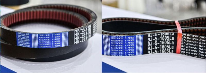 Teeth V-Belt/Raw Edge V Belt, High Flexibility V Belts Rubber Drive Belt