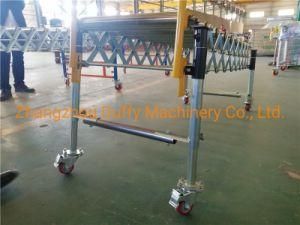 Warehouse Handling Telescopic Gravity Pallet Roller Conveyor with Steel Roller