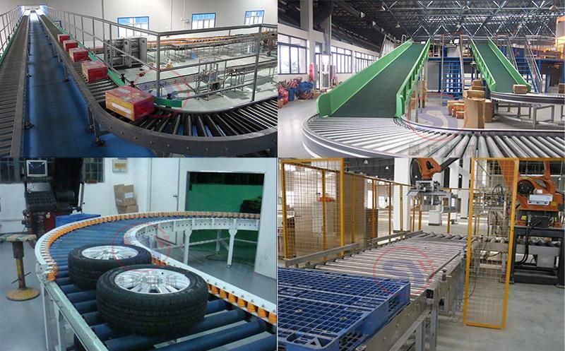 Customizable Material Handling No Power Roller Idler Conveyor for Cases Packages