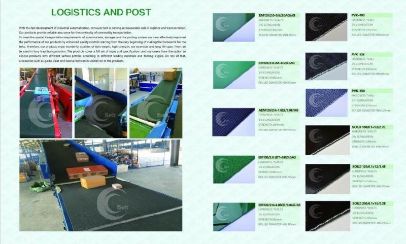 PVK Conveyor Belt for logistics PVC-125
