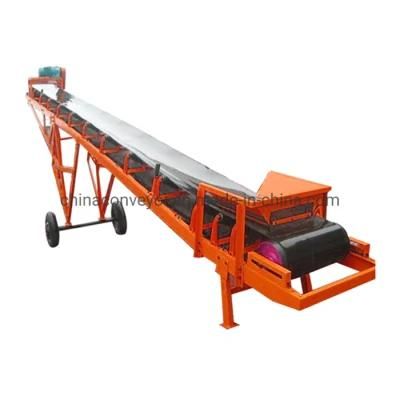Rice Bag Adjust Height Mobile Belt Conveyor for Warehouse