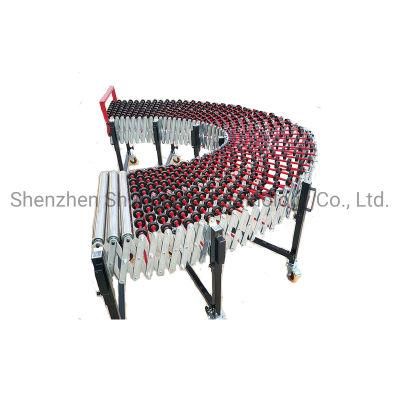 Custom Unpowered Fulai Flexible Roller Conveyor with Stainless Steel Supporters