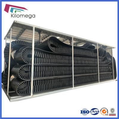 Cement Plant 90 Degrees Corrugated Sidewall Rubber Conveyor Belt