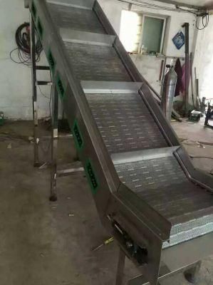 Electric Motor Incline PU Belt Conveyor for Fresh Fruit