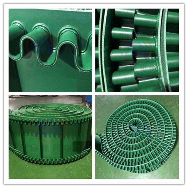 Heat Resisting Large Angle Rubber Belt Conveyor for Metalluegy Industry