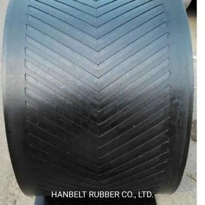 High Quality Chevron Ep Rubber Conveyor Belt Reinforced with Canvas for Sale