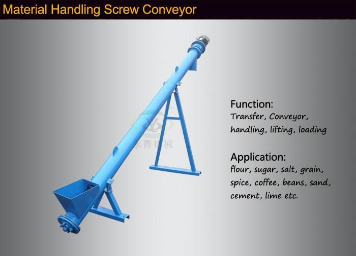 Food Grade SS304 Horizontal Screw Conveyor for Flour Powder