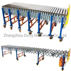 Industrial Conveyor System Motorized Expandable Steel Roller Conveyor