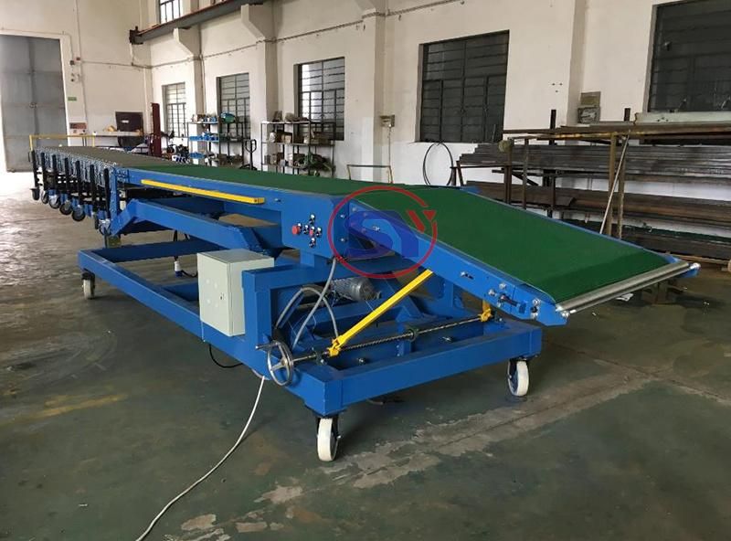 Hydraulic Pneumatic Truck Container Loading Unloading Belt Conveyor System