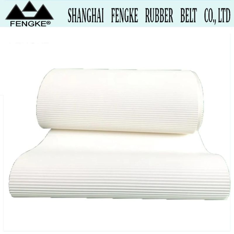 Washboard Pattern White PVC Conveyor Belts for Tea Industry