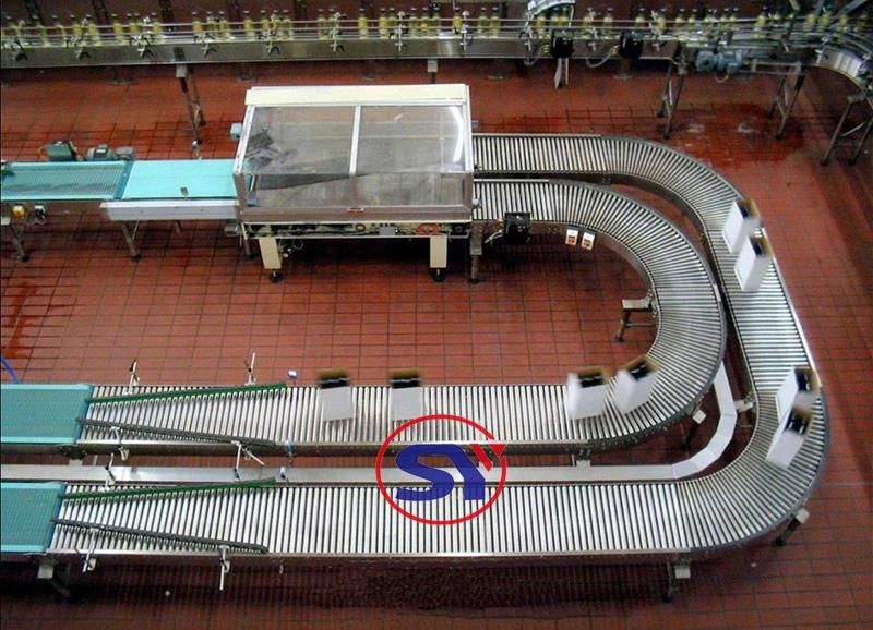 Rubber Coated Steel Plastic Roller Conveyor Line for Stone Marble