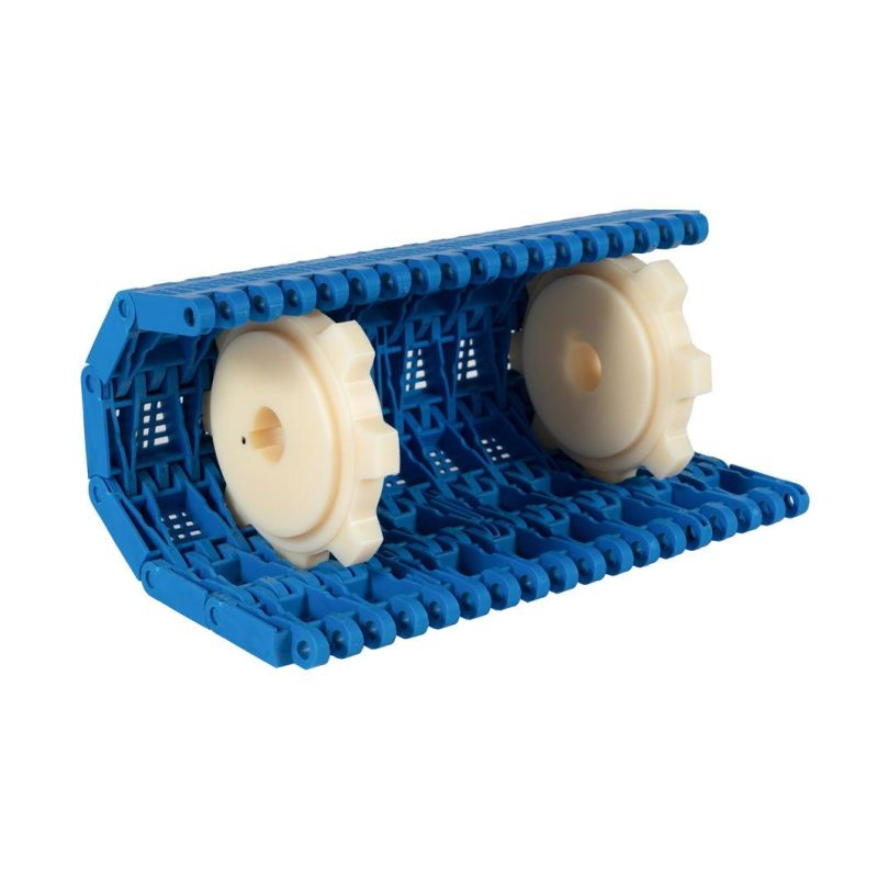 Flush Grid Hot Sale Plastic Modular Belt with Roller for Truck Tire Conveying
