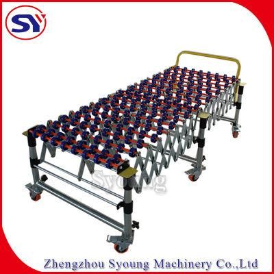 Adjustable Feet Metal Plastic Fulai Wheels Expandable Flexible Conveyor Bended