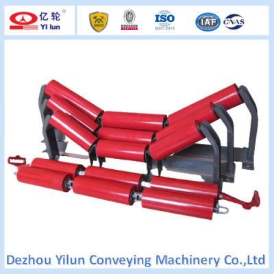 DIN Standard Impact Roller Conveyor Carrier Idler for Coal Mine