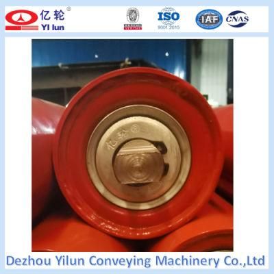 Mining Industry Labyrinth Seal Belt Conveyor Trough Roller Idler-Rubber Lagging