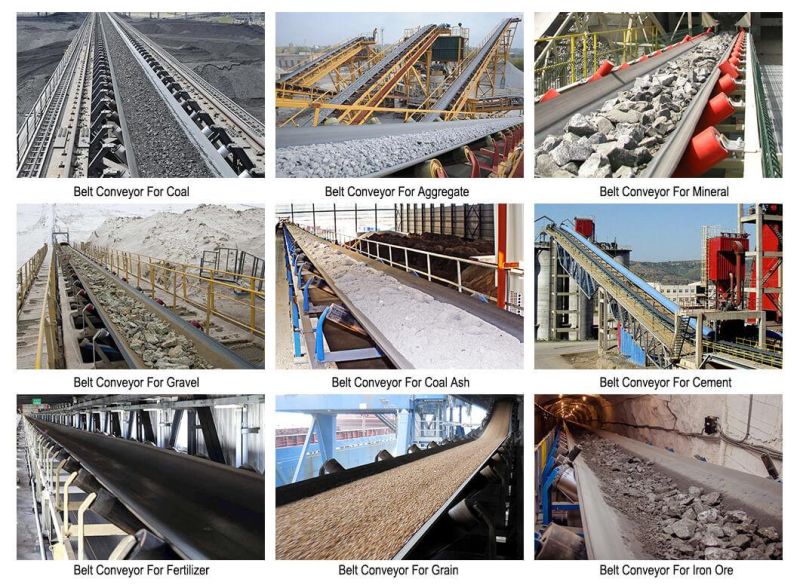 Mining Processing High Efficiency Concrete Rubber Belt Conveyor