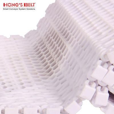 Hongsbelt Curved Plastic Modular Belt Conveyor Belt for Fruit and Vegetable Industry
