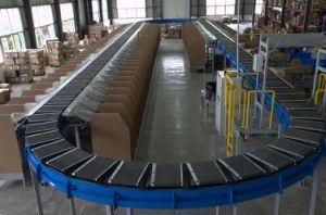 Cross Belt Sorting Conveyor Machine Cross Belt Sorting Line Express Delivery Logistics Sorting System Double Ring Sorting Machine