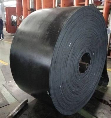 Nn400 Mouled Edge Black Rubber Conveyor Belt for Gold Mining