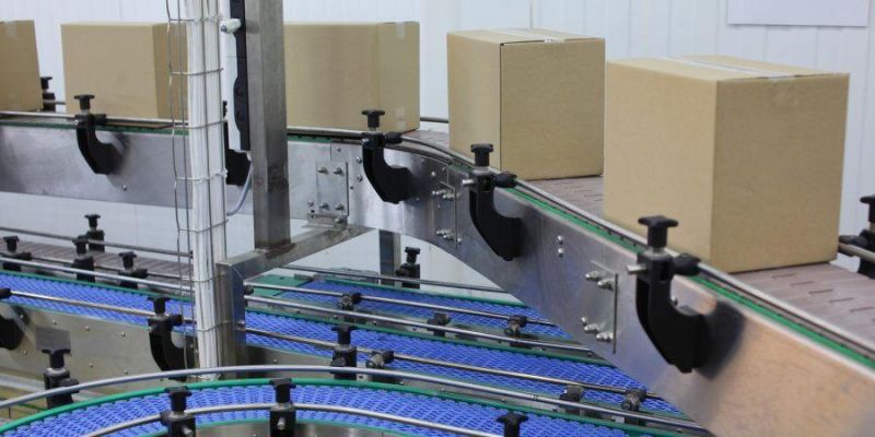 Beverage Bottle Fruit Turning Modular Plastic Mesh Belt Conveyor Machine