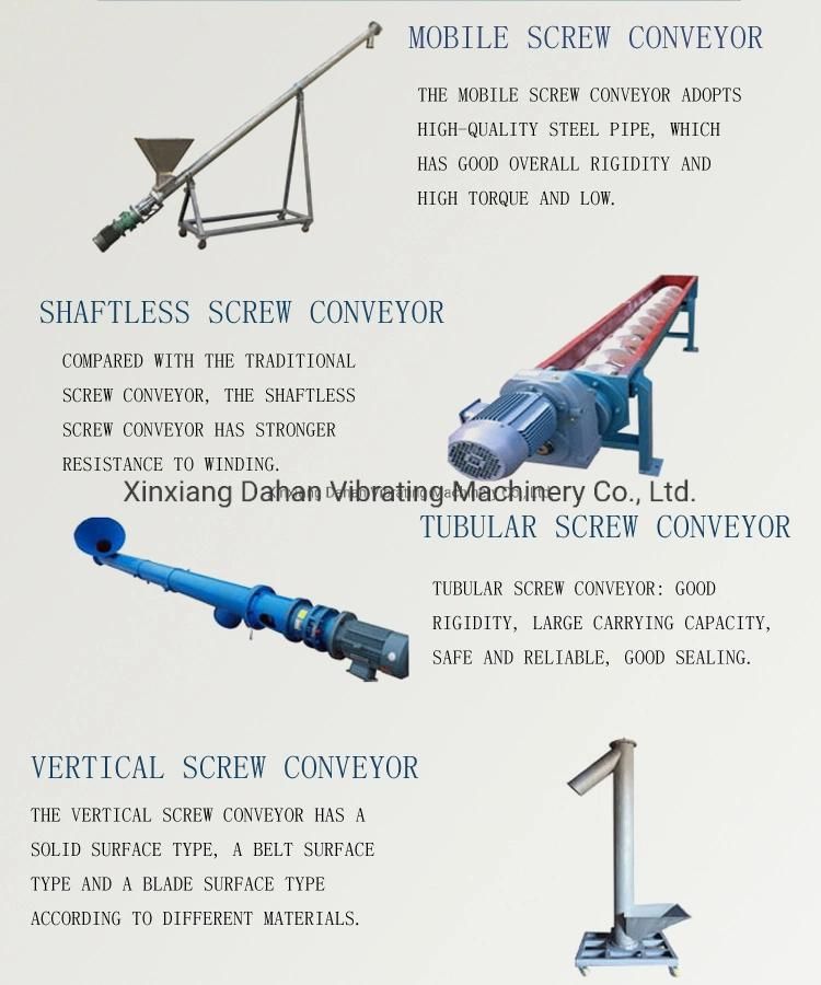 Dahan Industrial Powder Flexible Cement Spiral Screw Conveyor Price