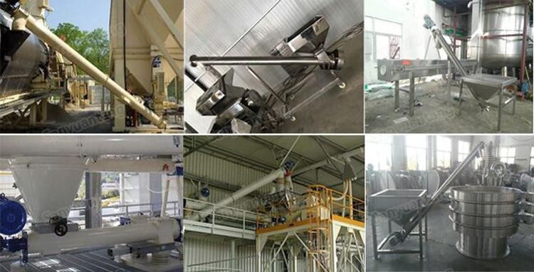 Stainless Steel Round Hopper Auger Screw Conveyor for Salt