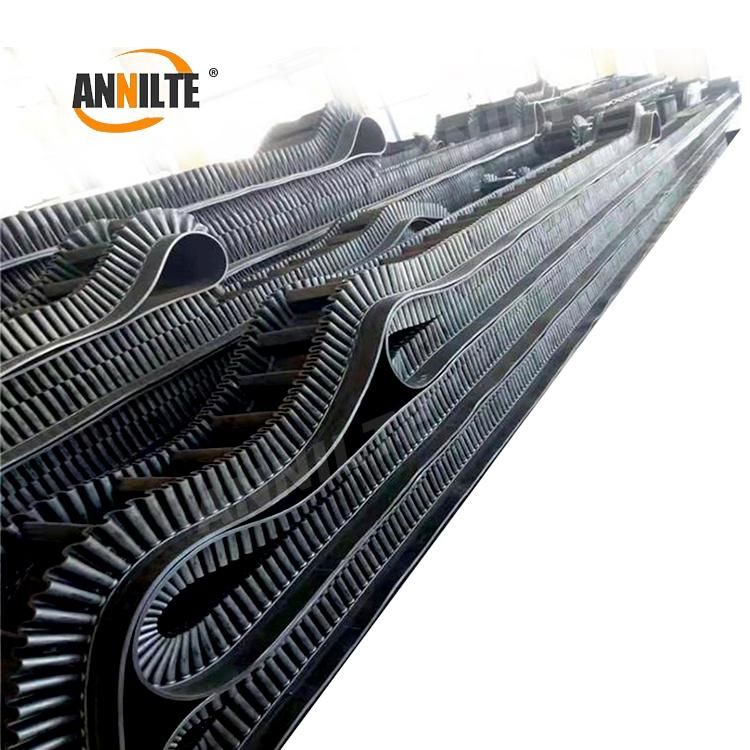 Annilte Wear Resistant Sidewall Skirts Bucket Rubber Conveyor Belt