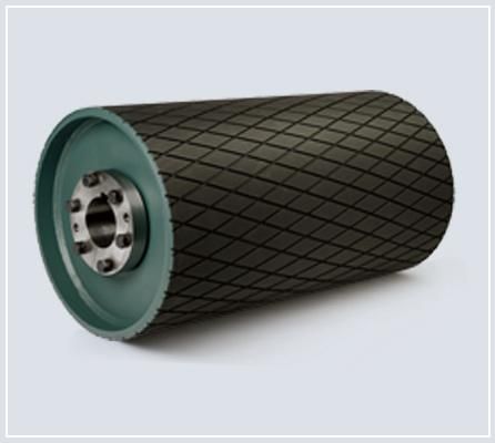 High Wear Resistant Conveyor Drum Head Pulley Diamond Rubber Lagging Sheet Conveyor Pulley Diamond Lagging Rolls