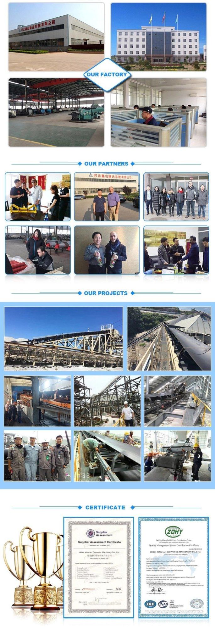 Transport Mine, Sand, Stone Plant Rubber (EP) Conveyor Belt