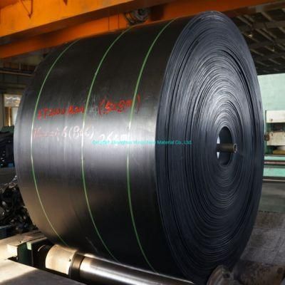 Cut Edge Black Available Rubber Conveyor Belt for Crushing Plant,