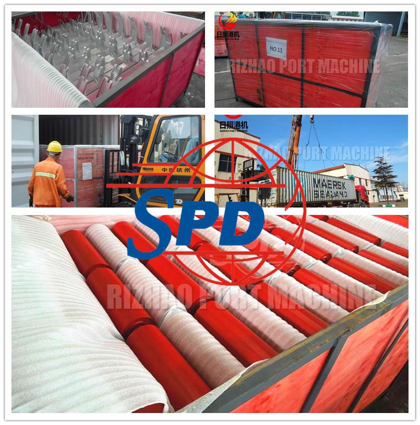 SPD Brand Trough Carry Belt Conveyor Steel Roller with Galvanized Frame for Concrete Plant