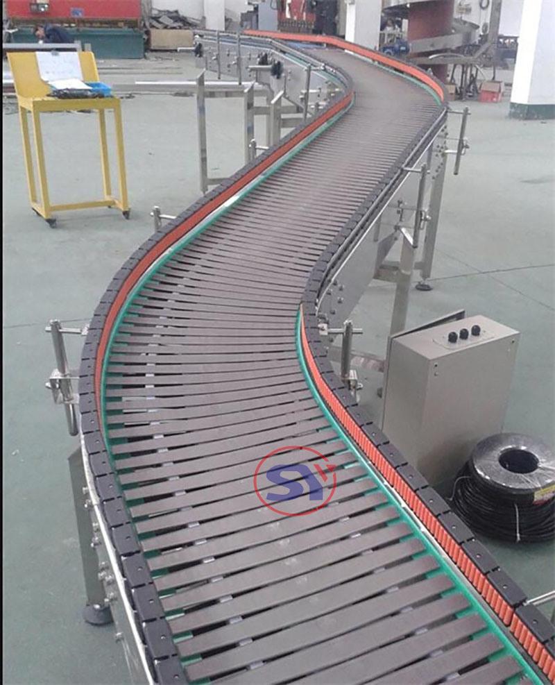 Modular Plastic Salt Chain Conveyor with Adjust Guardrail