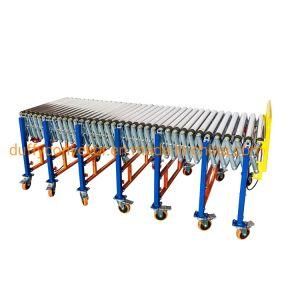 Container Loading Unloading Flexible Powered Roller Pallet Conveyor