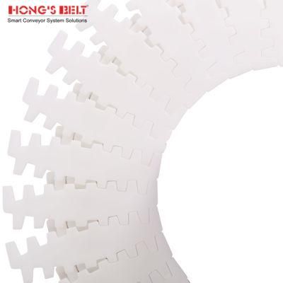 Hongsbelt HS-7100-140mm Side Flexing Flexible Chain Table Top Chain Conveyor Belt
