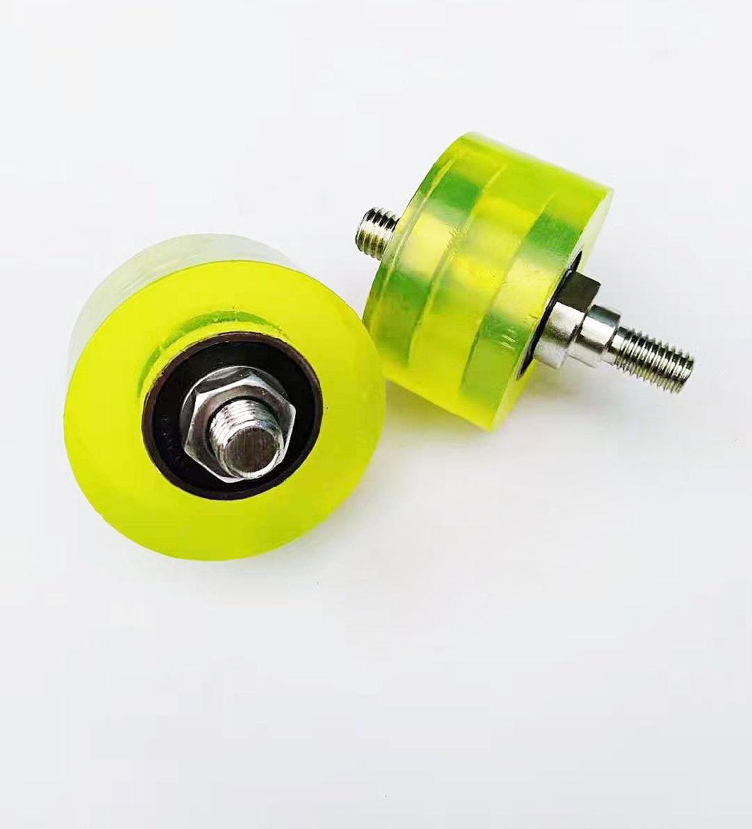 Customized PU Polyurethane Coated PU Wheel with Double Ball Bearing