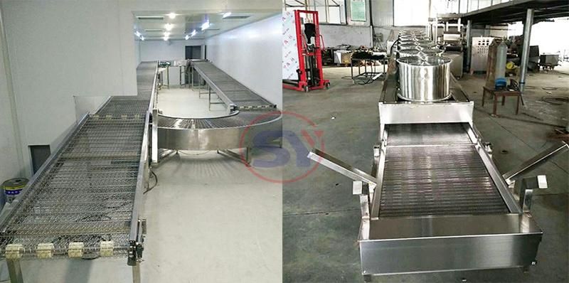 Heat Resistant Stainless Steel Wire Mesh Belting Conveyor for Food Inspection