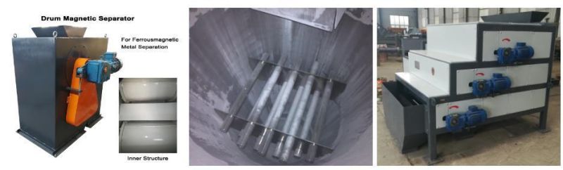 Hisc High Gauss NdFeB Rare Earth Magnetic Separation Conveyor for Work Hardened Stainless Steels Removal Within The Plastic Recycling Line