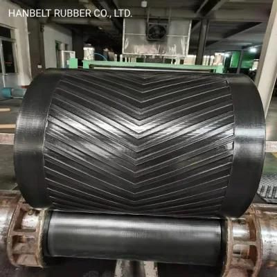 Heat Resistant Chevron Ep Rubber Conveyor Belt with Good Quality