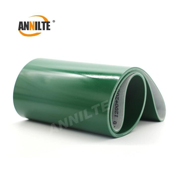 Annilte Chinese Factory Tailor-Made 3.0mm Tear-Resistant PVC Matt Top Fabric Conveyor Belt Made in China