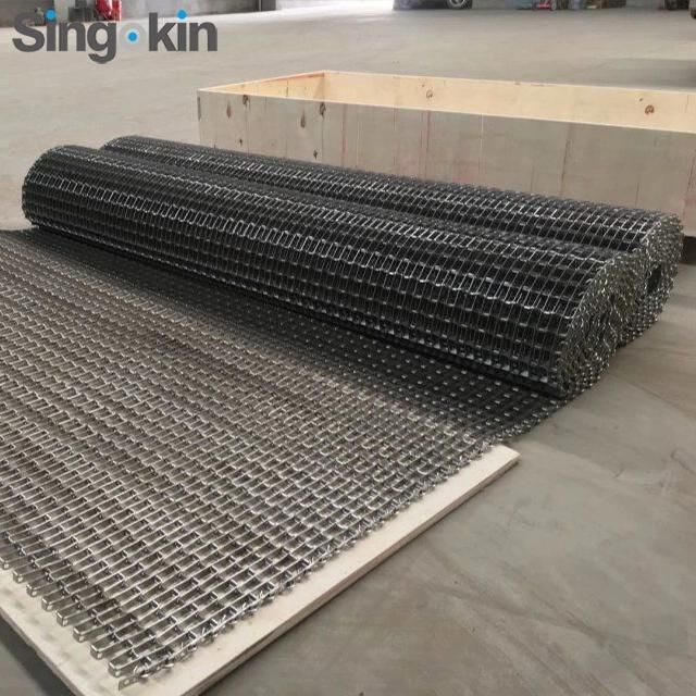 304 316stainless Steel Honeycomb Flat Flex Metal Belting Wire Mesh Conveyor Belt