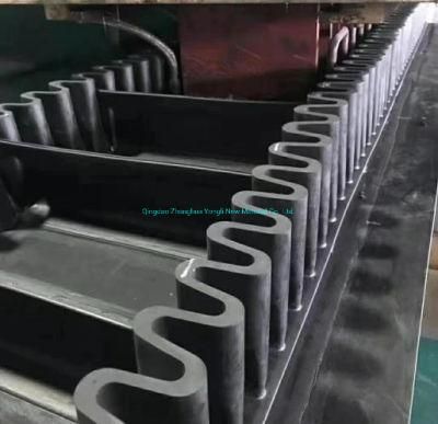 DIN 22102 Corrugated Sidewall Conveyor Belt for Steep Inclination Angle for Heavy Industry