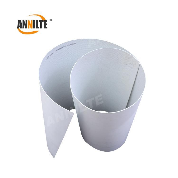 Annilte China Factory White PU Conveyor Belt for Food and Meat Glossy Type